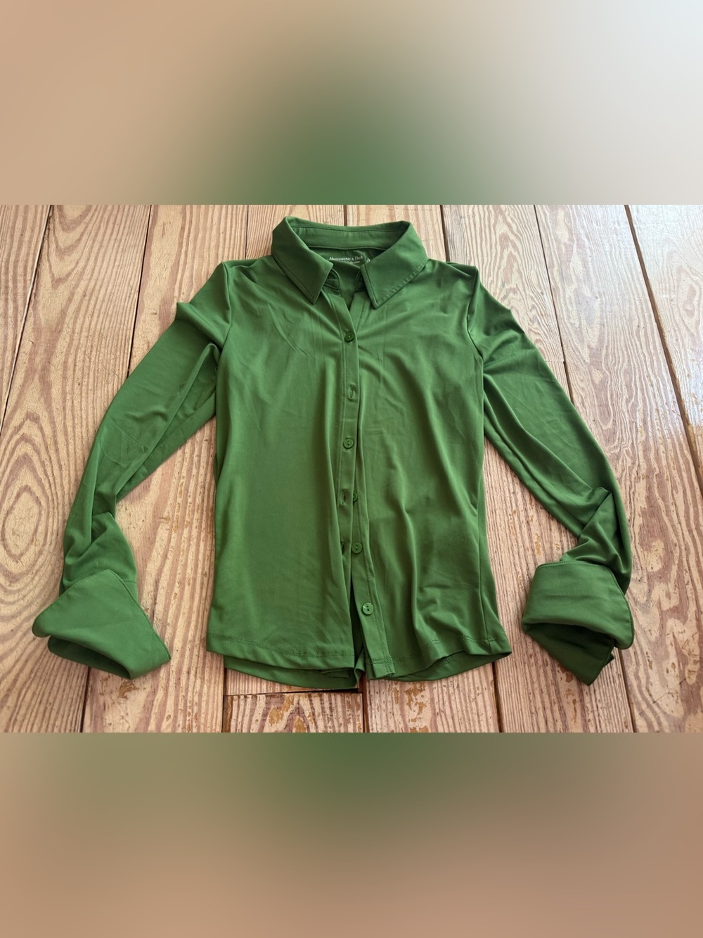 Abercrombie & Fitch Soft A&F Collection Long Sleeve Button-Up Shirt - XS